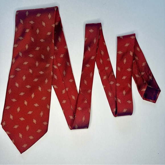 Vintage Giorgio Armani Silk Geometric Classic Designer Cravate Tie 60” 3.75” - Picture 3 of 7